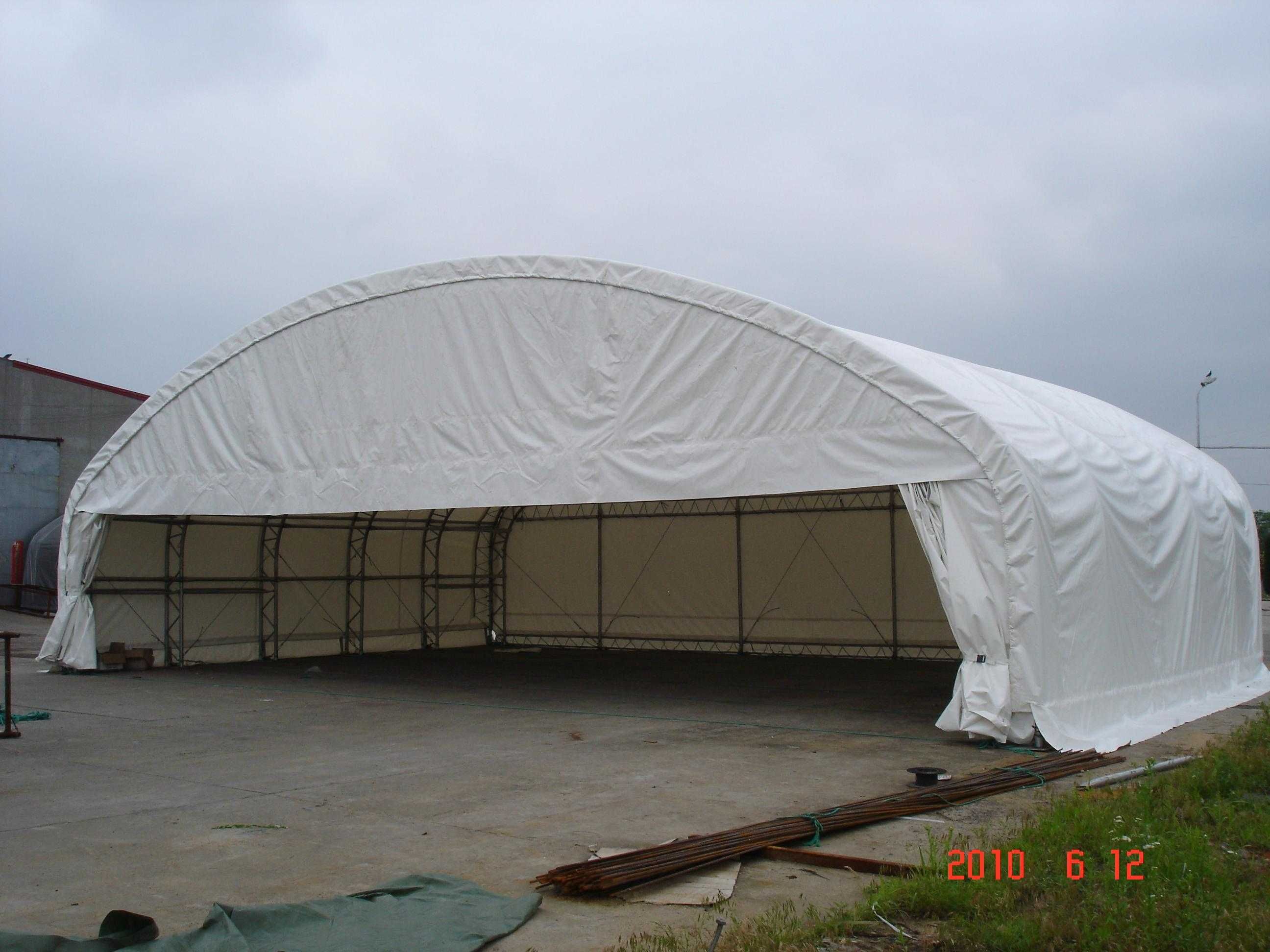 Hala namiotowa łukowa 13x14x6 m  magazyn konstrukcja hangar samolot