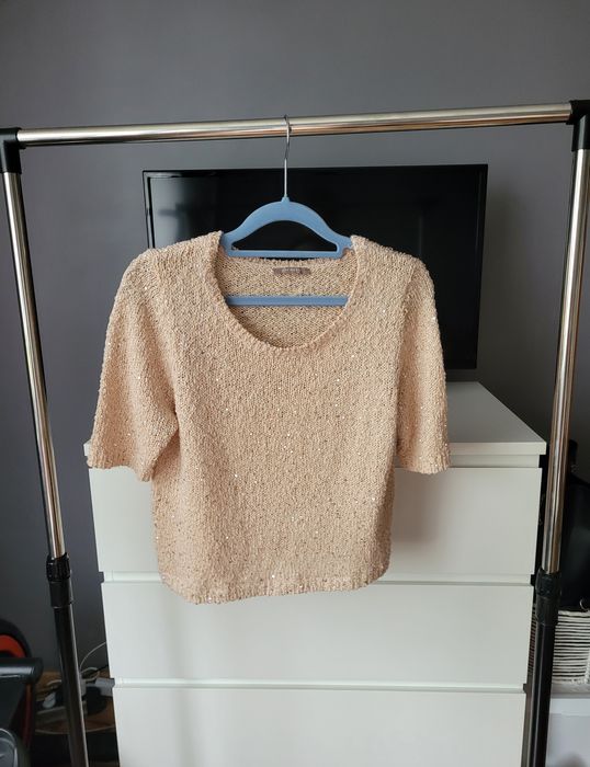 Cekinowy swetrowy elegancki top Orsay S