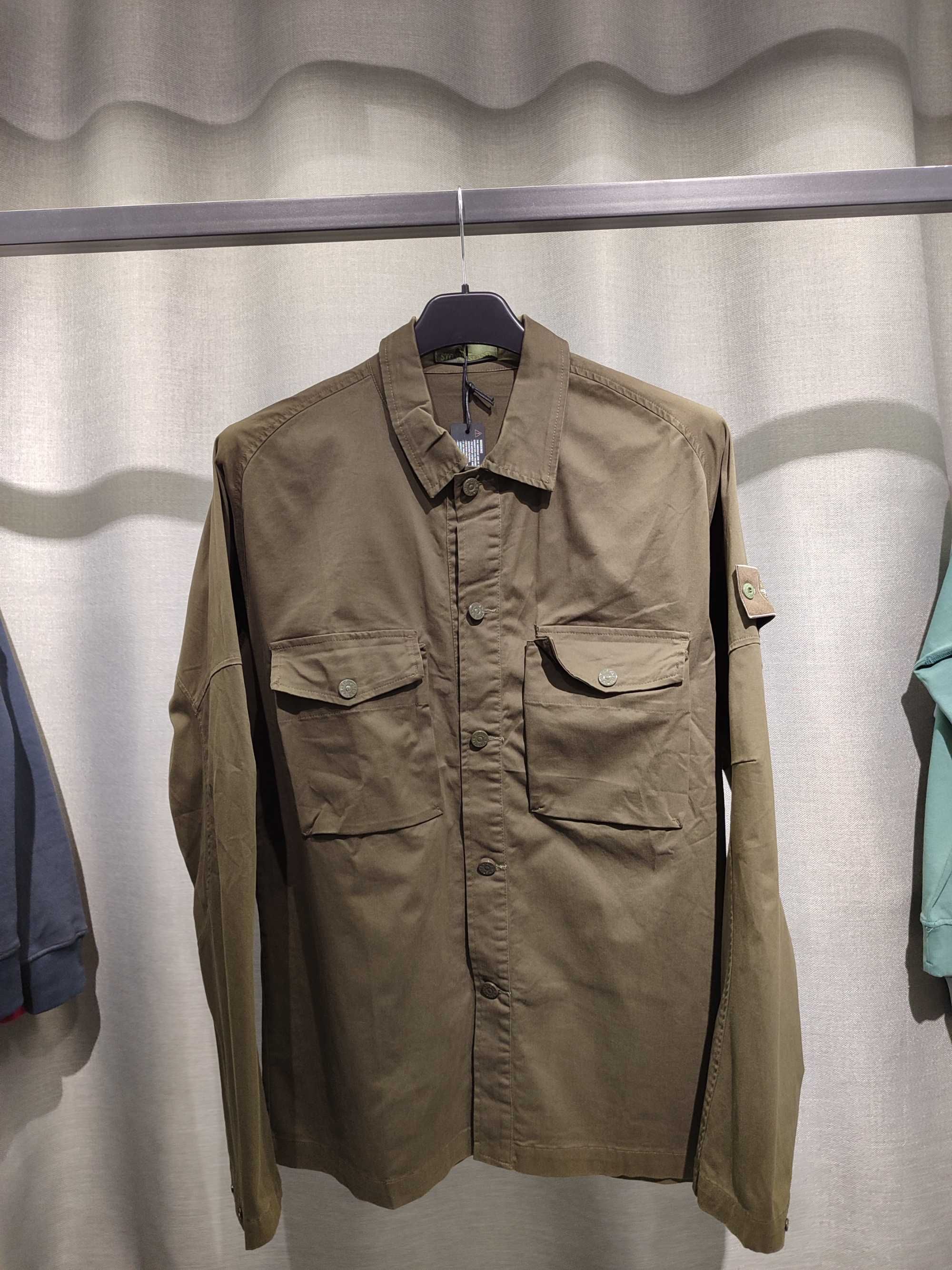 Куртка-сорочка STONE ISLAND 123f2 Ghost Piece Over Shirt Khaki