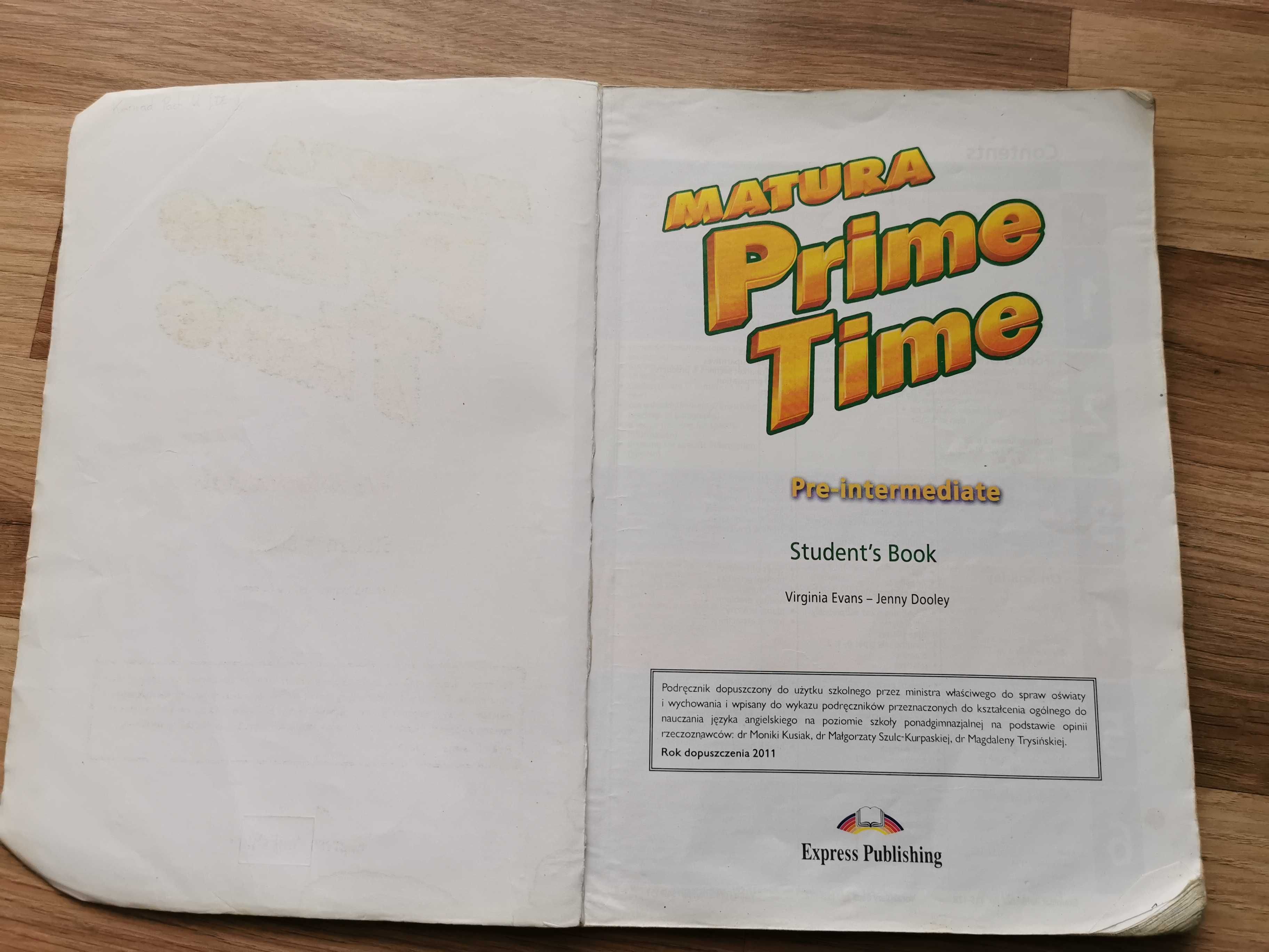 Podręcznik do j. angielskiego Matura Prime Time plus pre-intermediate