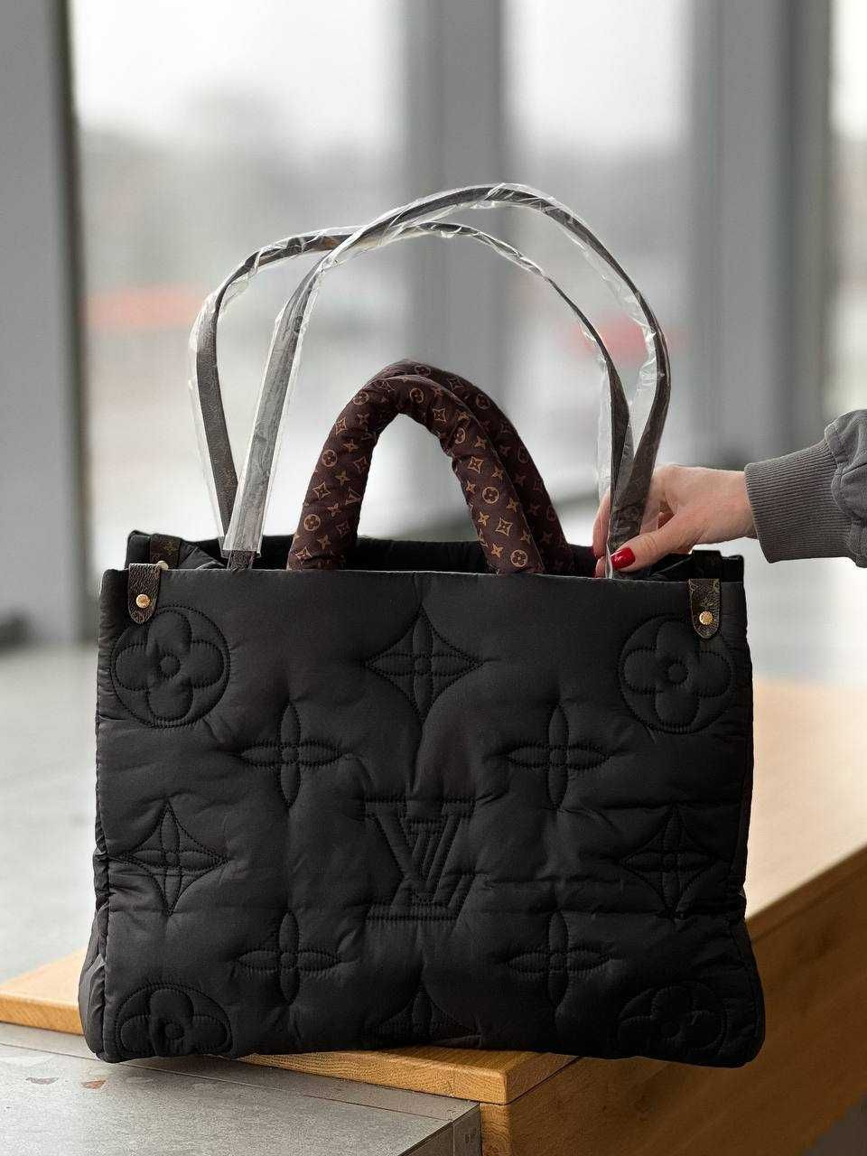Сумка Louis Vuitton PUFF текстильна сумка шопер LV