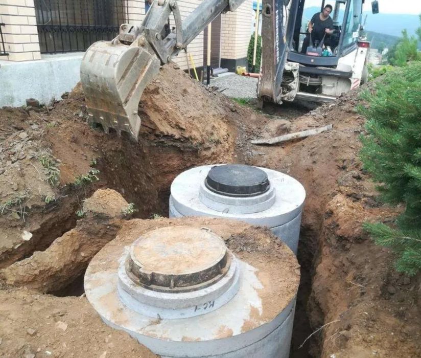 Вигрібна яма каналізація копка септик з бетонних кілець  5/7/10/15 м3