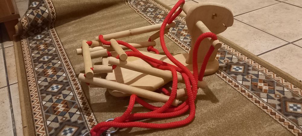 Huśtawka domowa wisząca,drewniana