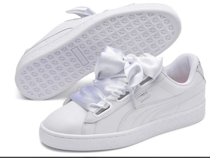 Puma  Basket Heart skora naturalna biale 40/26