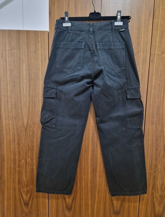 Calças pretas Cargo Pull&Bear 38