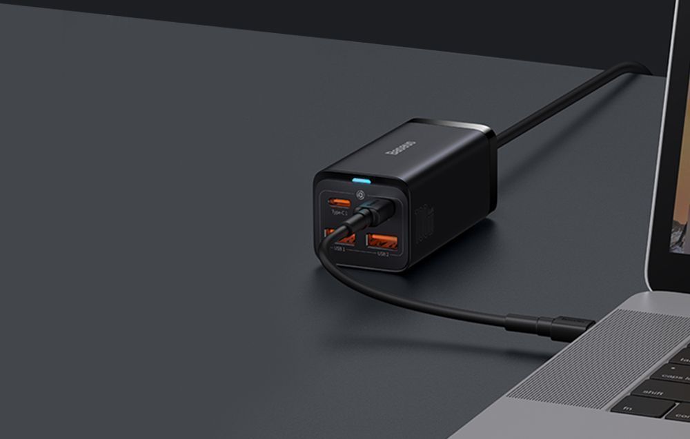 Ładowarka Sieciowa Baseus Gan3 Pro 2Xusb-C + 2Xusb, 100W (Czarna)
