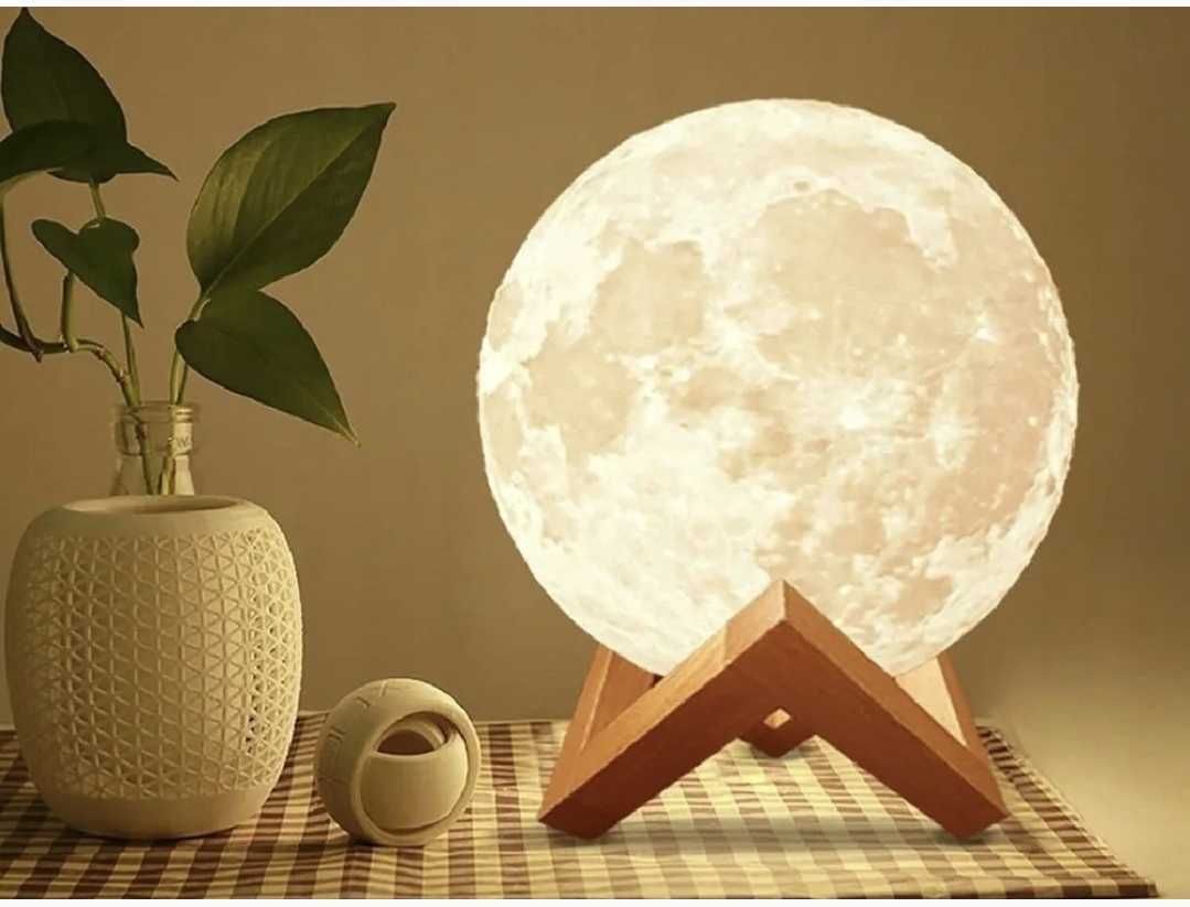 Lampka nocna świecący księżyc 3D moon light średnica kuli 8 cm