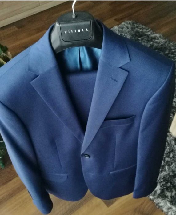Vistula Garnitur Granatowy Super Slim r. S 48