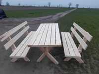Zestaw ogrodowy stół i dwie ławki