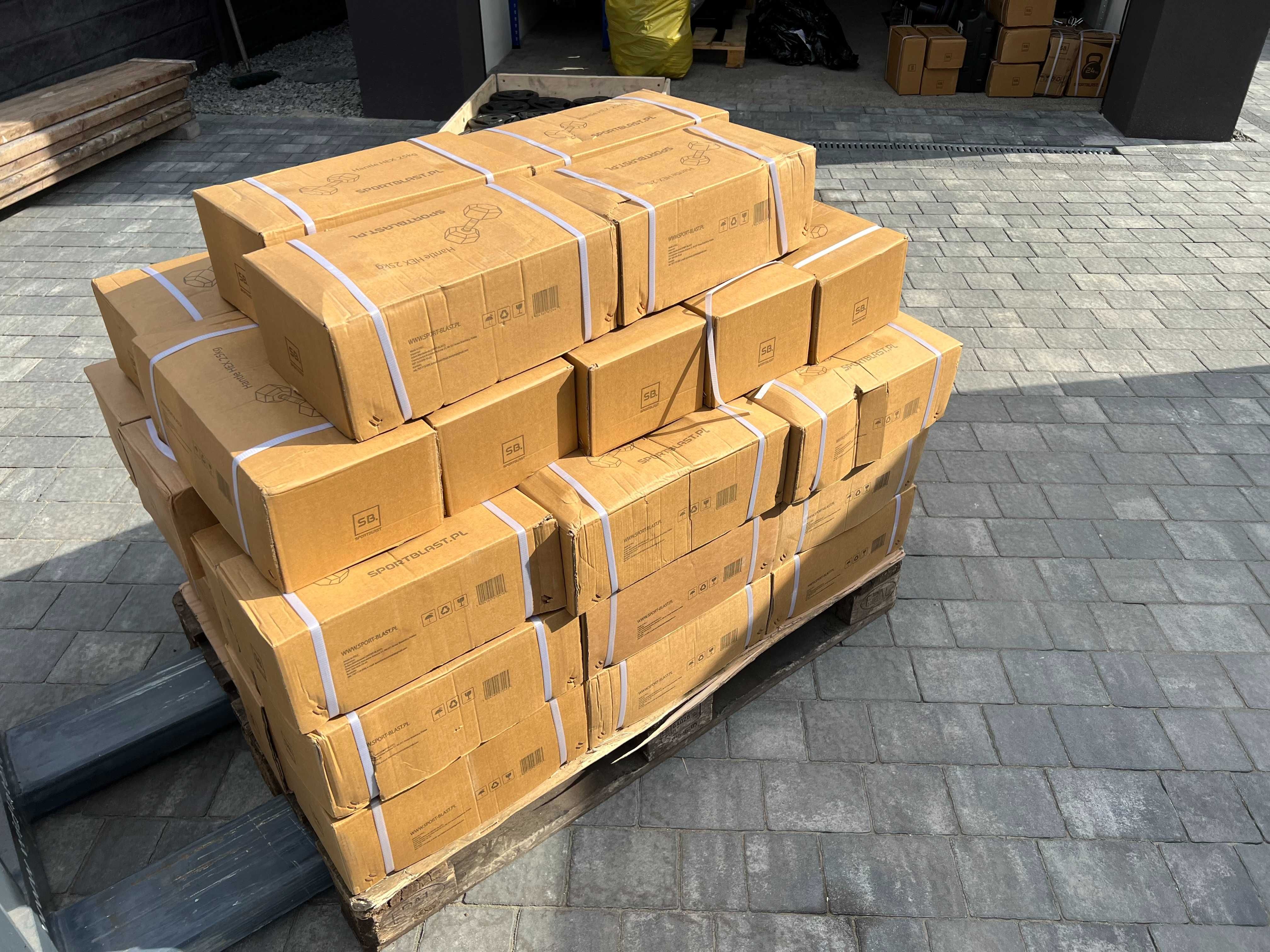 Hantle stałe Hexagonalne HEX żeliwne ogumowane 2,5kg - 50kg