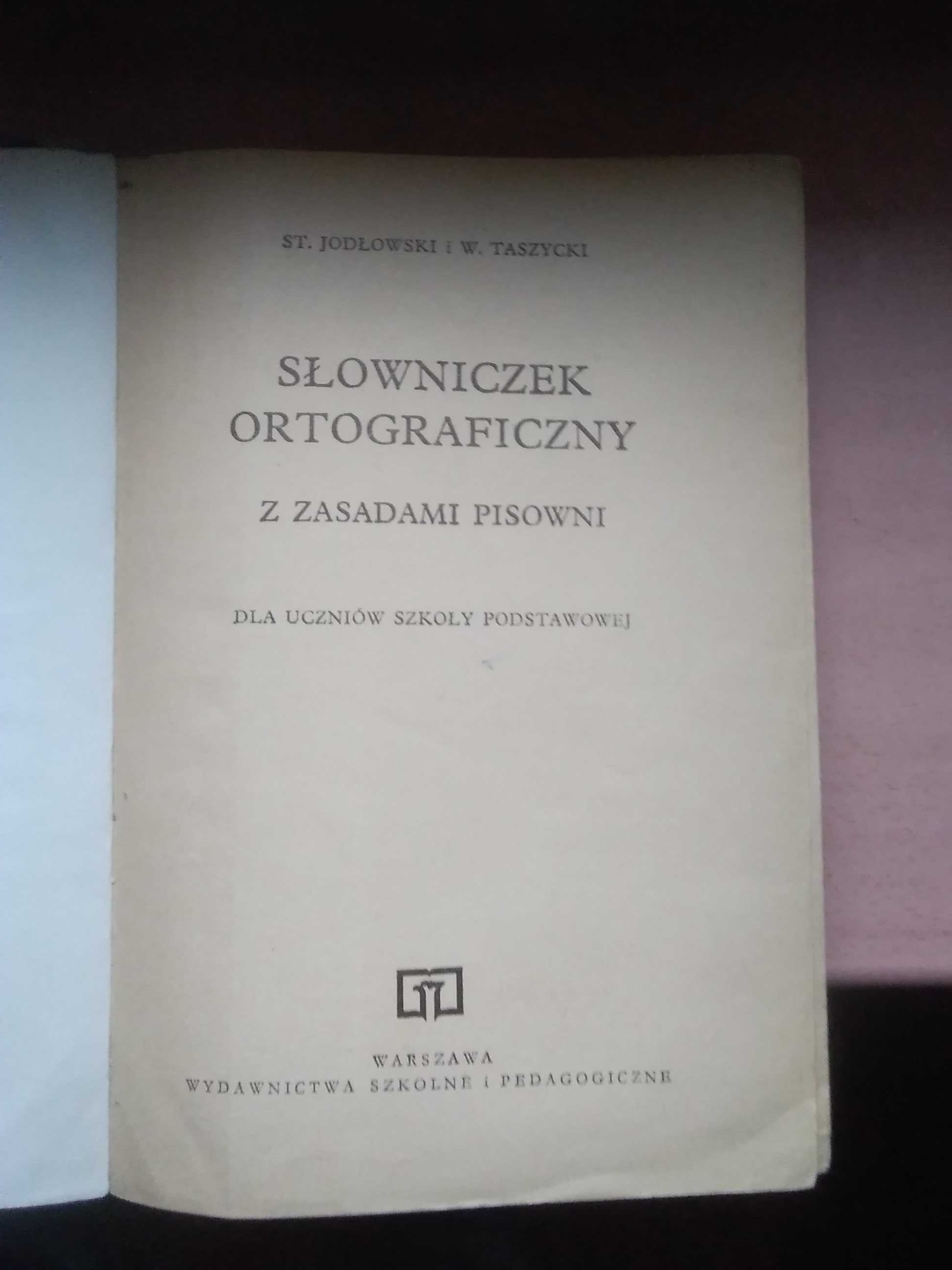 Słowniczek ortograficzny 1974rok