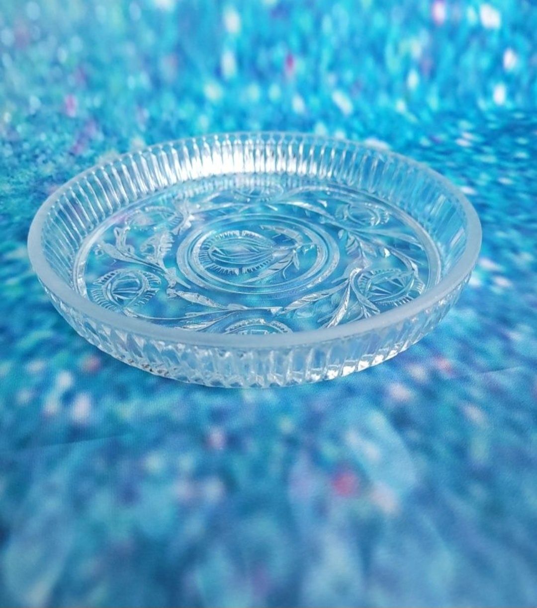 Kryształ kryształowy półmisek talerz okrągły