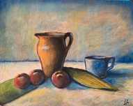 'Martwa natura" pastel papier