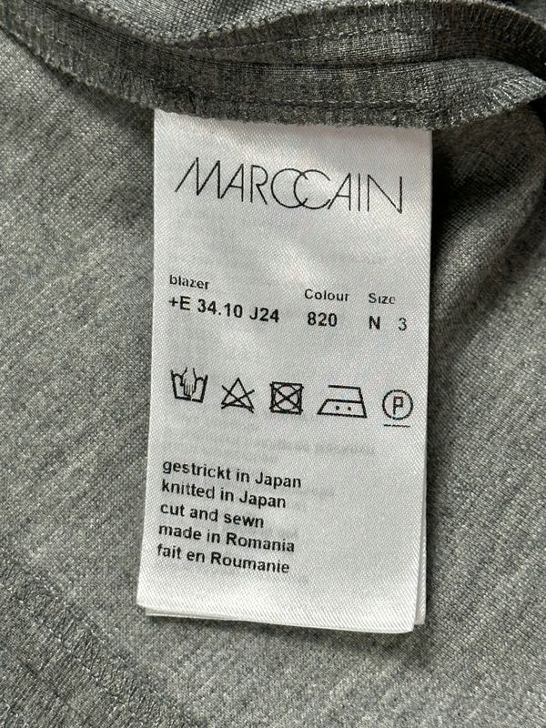 Marc Cain Wiskozowa Marynarka Żakiet Damska Szara r. N3 / M