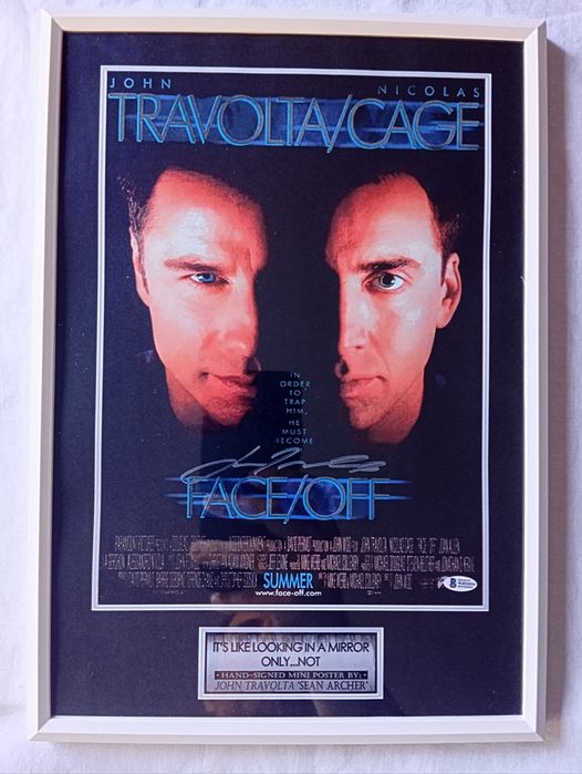 Moldura Filme Face/Off com Autógrafo (A4)