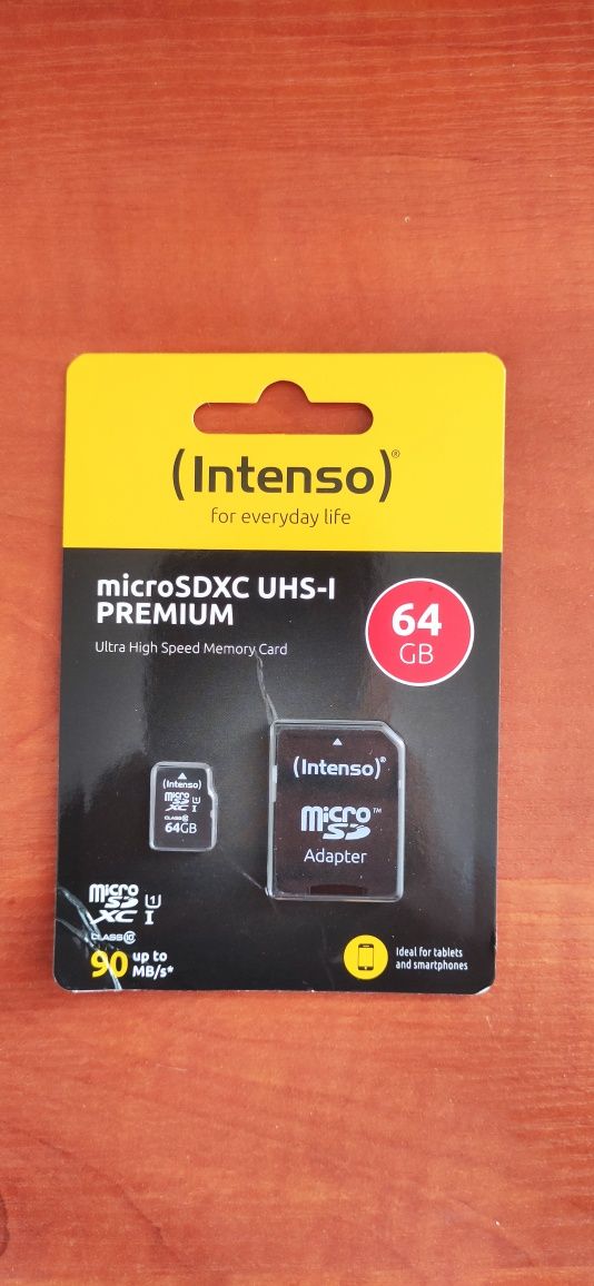 Intenso karta microSDXC 64GB +adapter