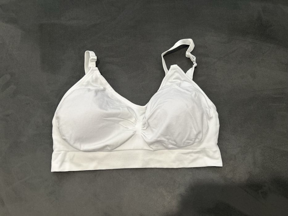 Biały biustonosz do karmienia L