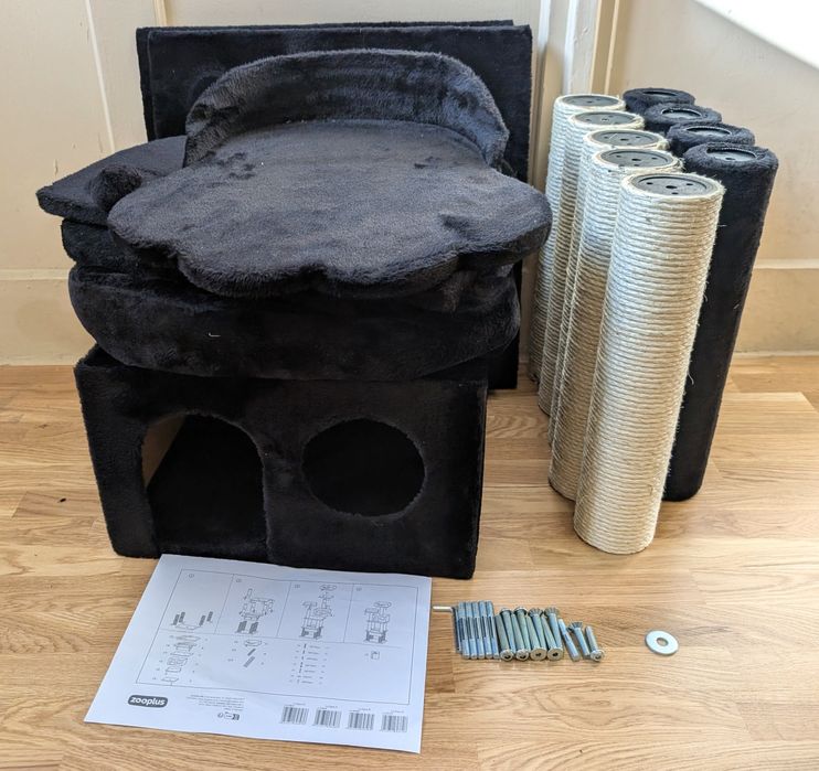 La Digue III Drapak Dla Kota Czarny 69x69x163cm Po Zwrocie DUŻY Uszkod