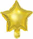 balony foliowe gwiazdka złote 25cm baby shower 25s