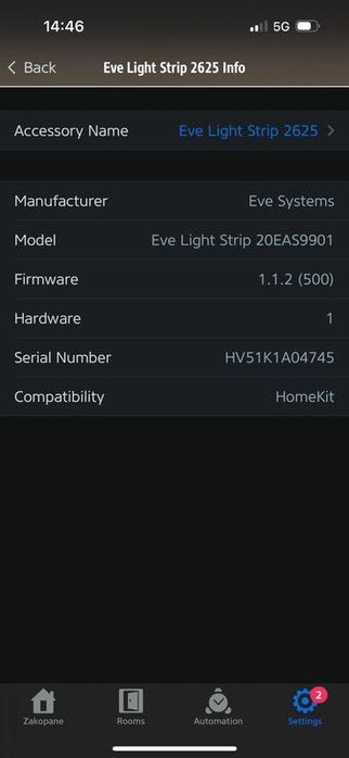 Eve Light Strip 2m Apple HomeKit taśma LED smart