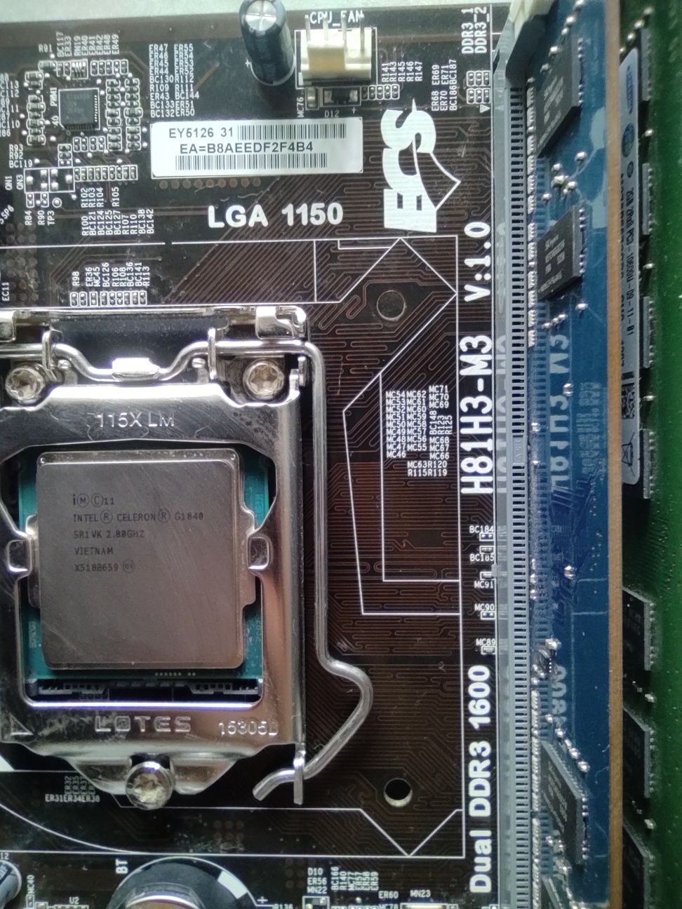 Комплект Материнская плата ECS H81H3-M3 s 1150