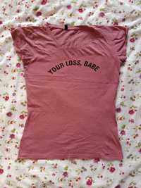 Różowa bluzka Sinsay S