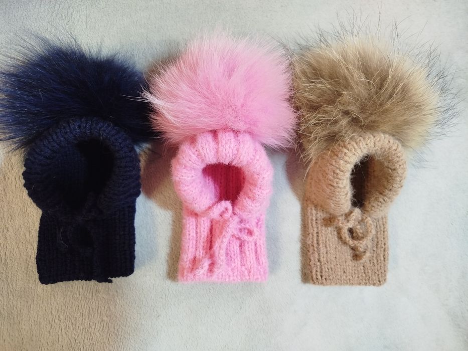 В'язані шапочки для собак невеликих порід