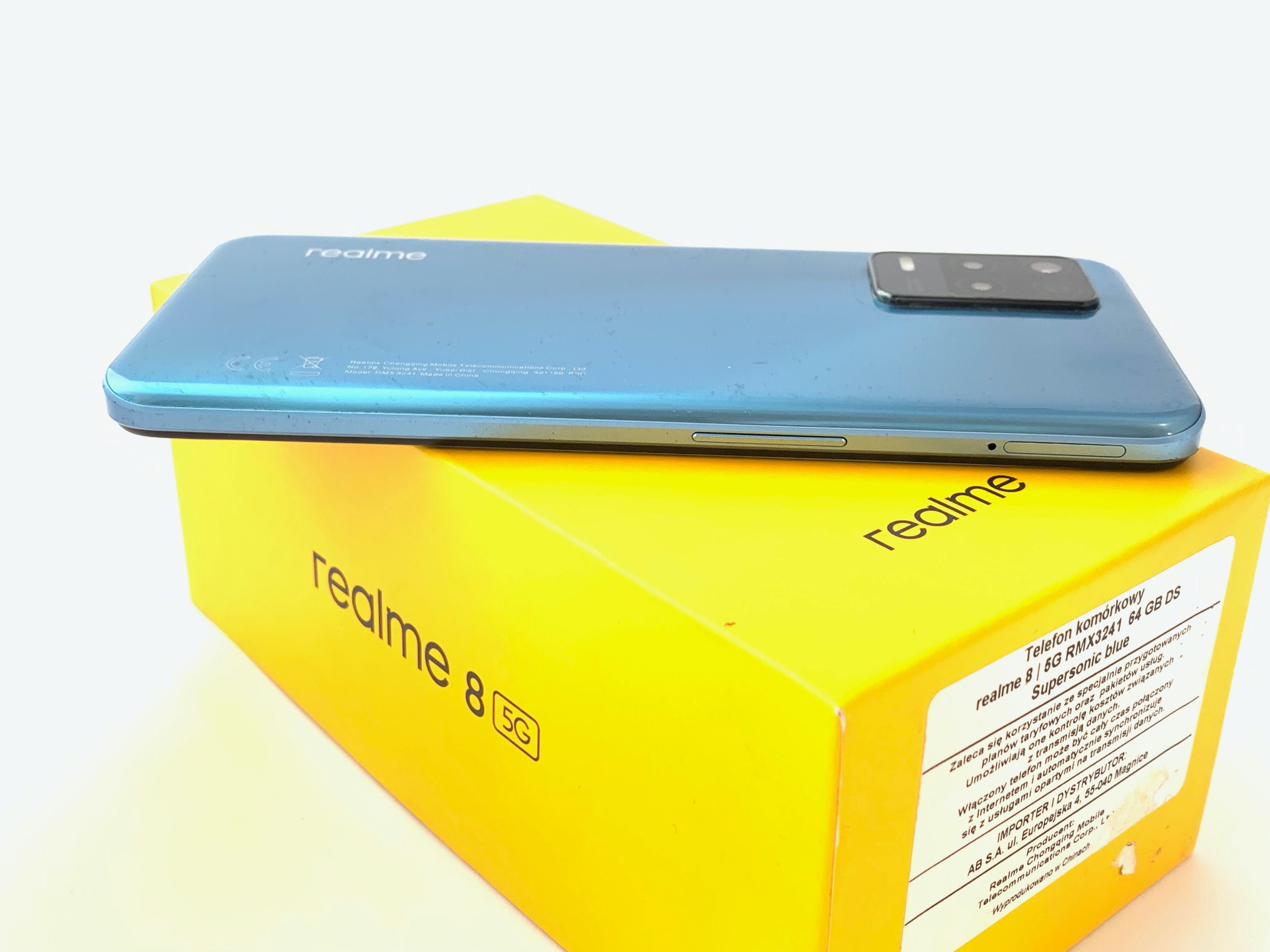 Telefon Realme 8 5G 64GB Niebieski | Bdb- | Sklep | Gwarancja