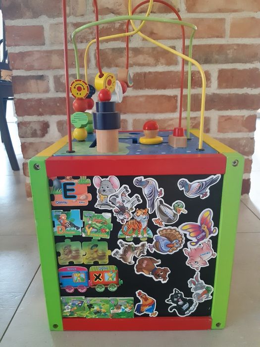 Kostka edukacyjną drewniana