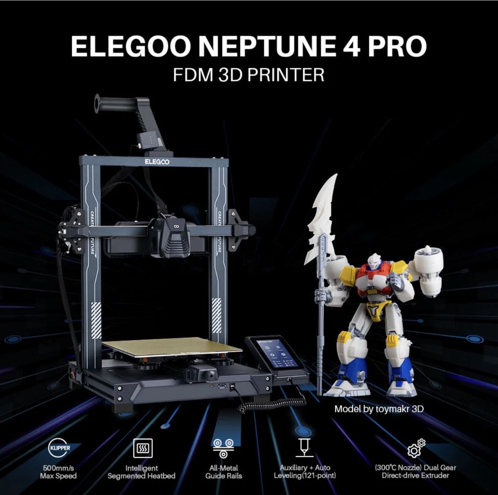 Продам 3D-принтер Elegoo Neptune 4 Pro