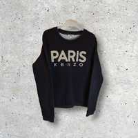 Czarna Bluza Kenzo Paris vintage crewneck Big logo premium