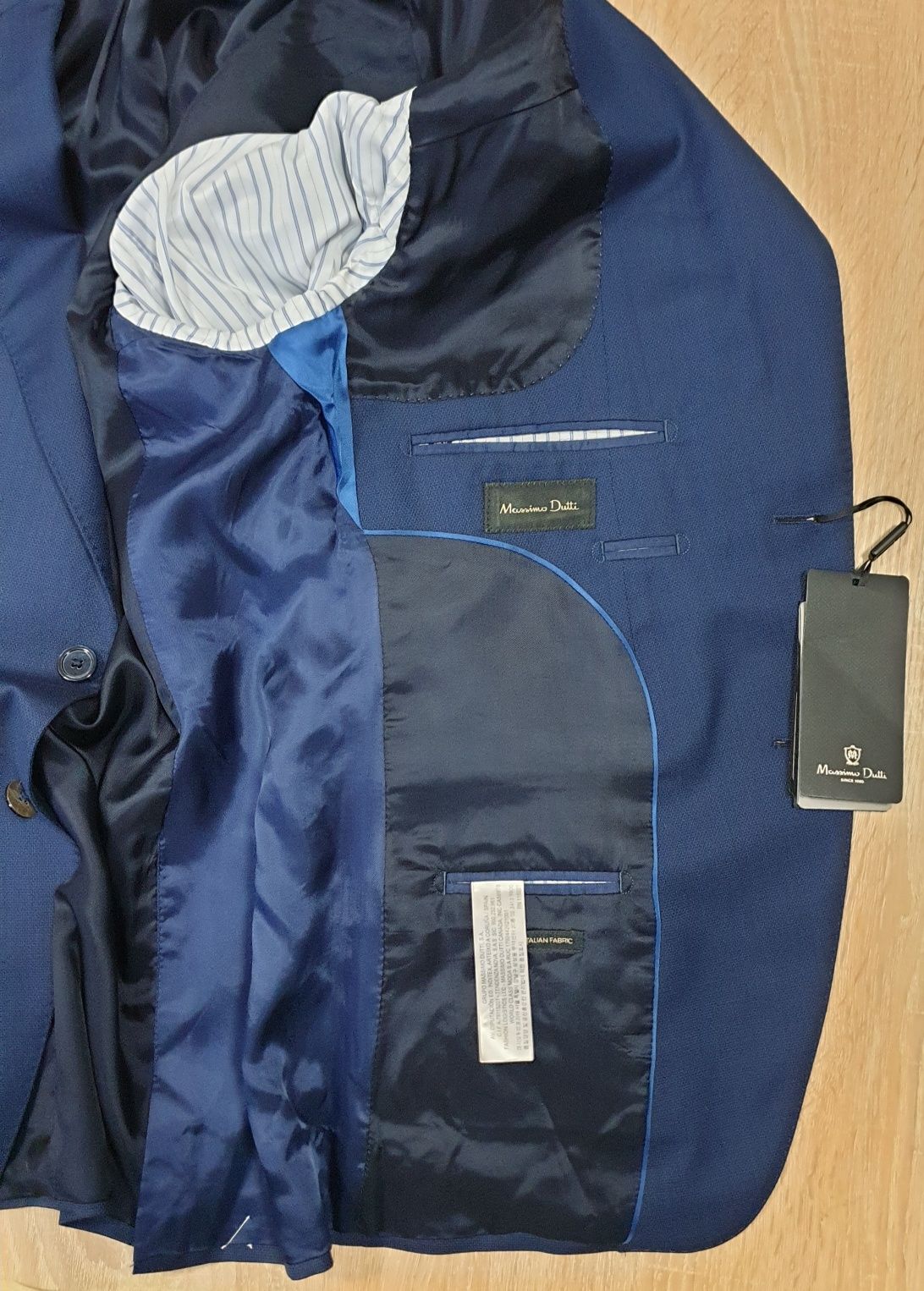 Massimo Dutti - 52  L - Піджак чоловічий Синій мужской пиджак