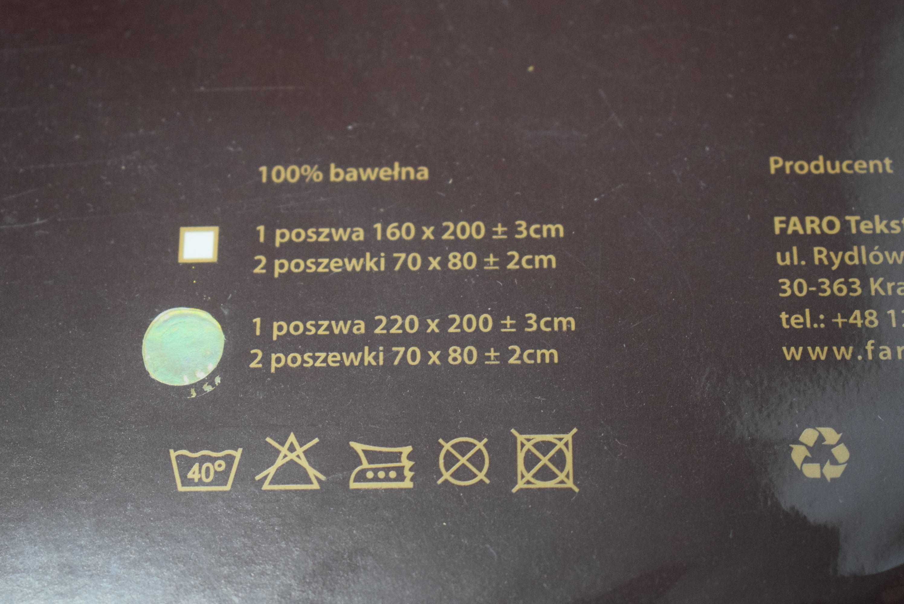 Pościel Satyna Valentini Vizion 220x200 2x70x80 firma Faro