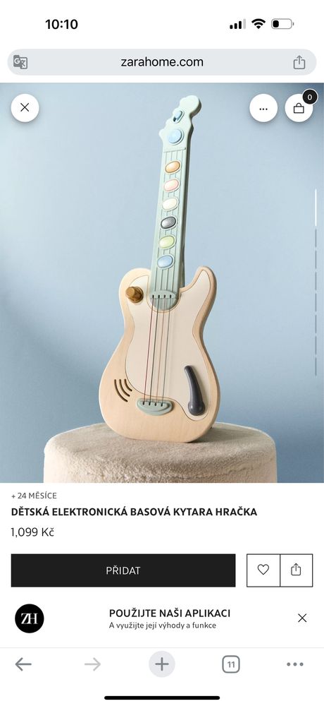 Дитяча електронна бас-гітара іграшка Zara
