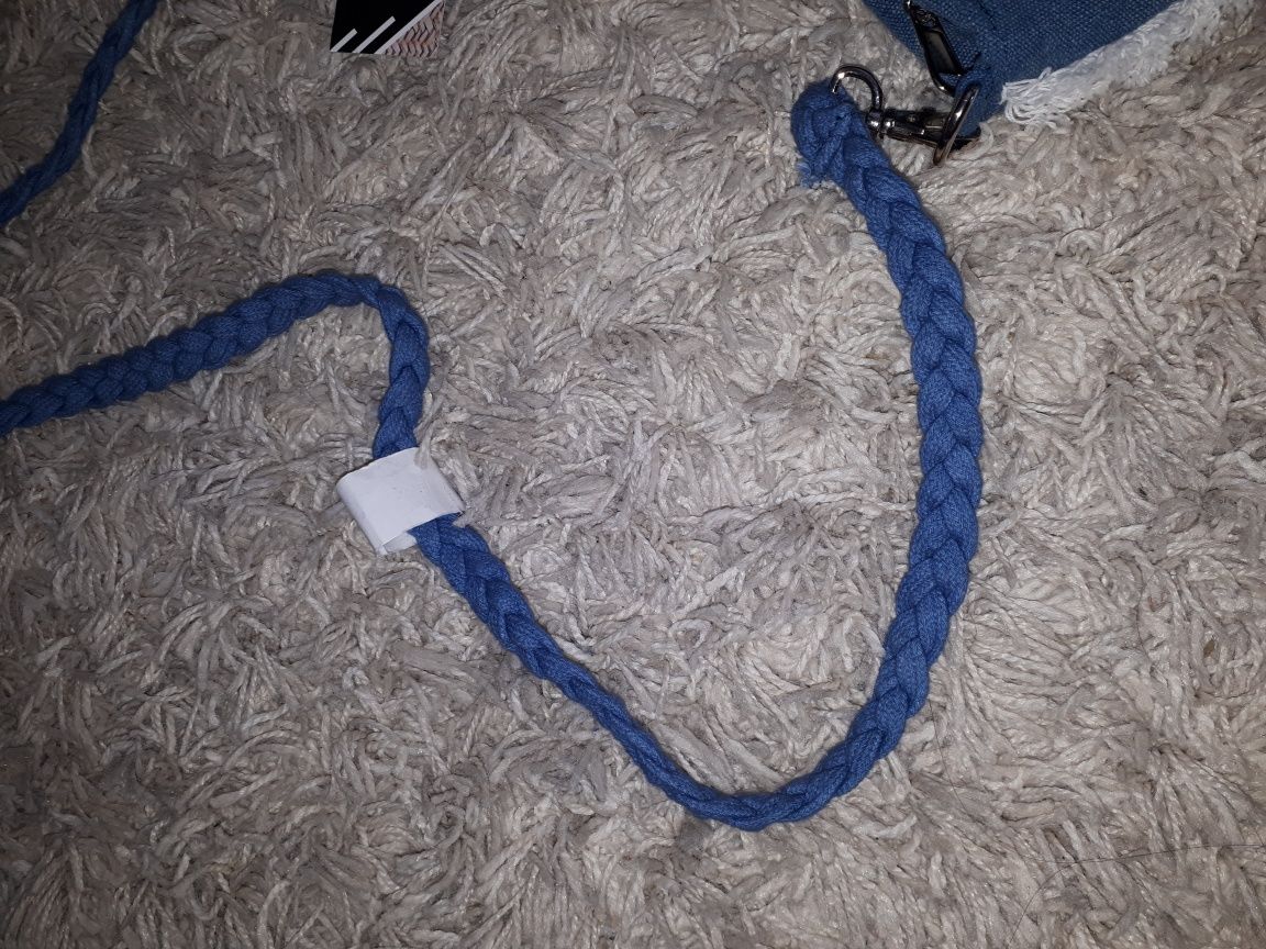 Nowa torebka jeans marki Kbas warkocz