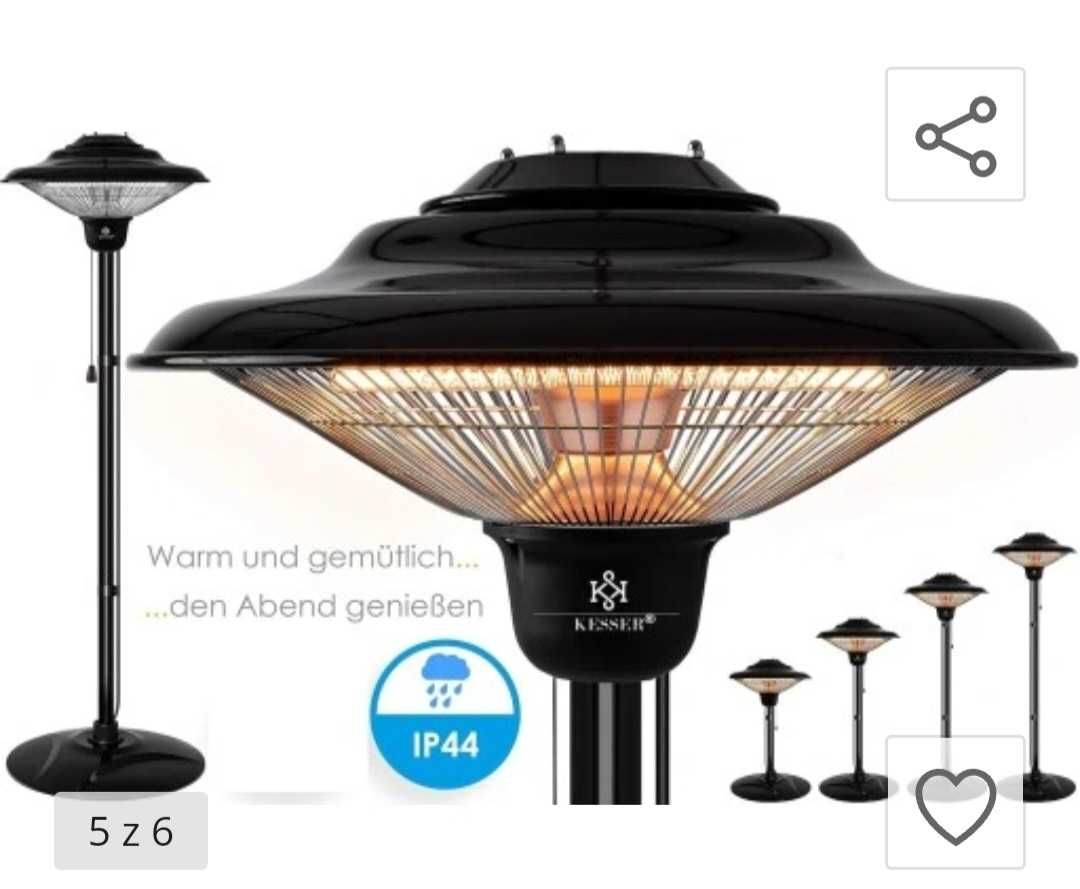 Ogrzewacz tarasowy z podstawką, promiennik kwarcowy, 1500 W,