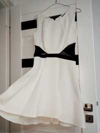 Biała wizytowa sukienka rozmiar S