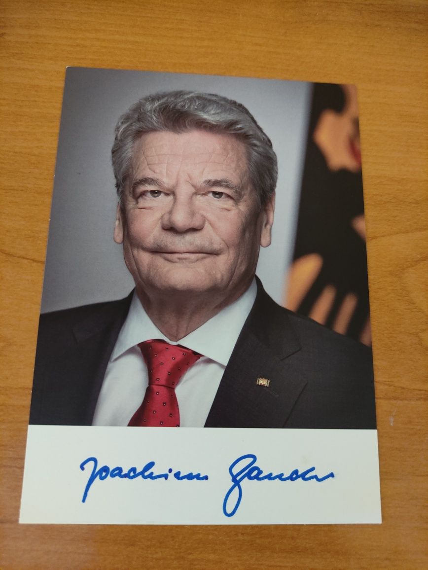 Autograf, podpis - Joachim Gauck Polityka Niemcy Partia Kolekcja TV