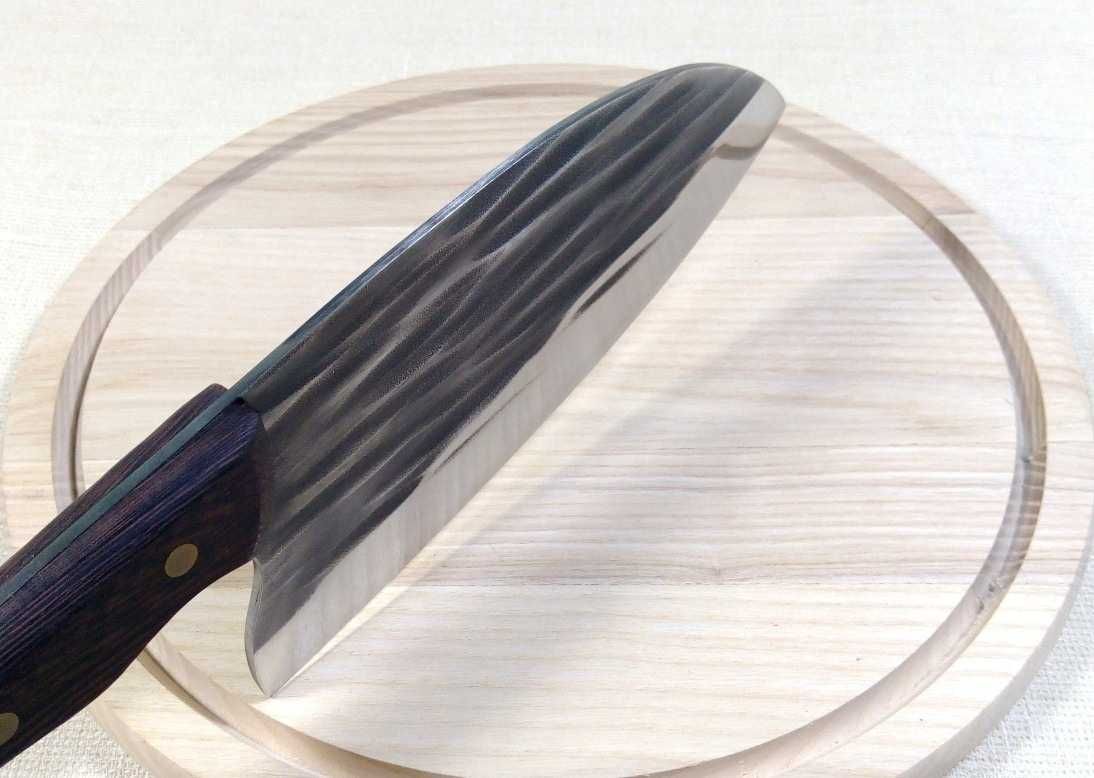 Кованый сербский нож шеф-повара фултанг с рукоятью из дерева венге