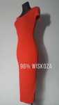 New Look Czerwona sukienka Tuba Obcisła Basic Midi 34 XS