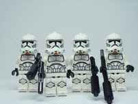 lego star wars figurki 4szt clone trooper klon biały grunt armia nowe