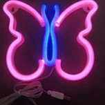 Neon Motyl lampa światło LED  dekoracja ozdoba pokój USB