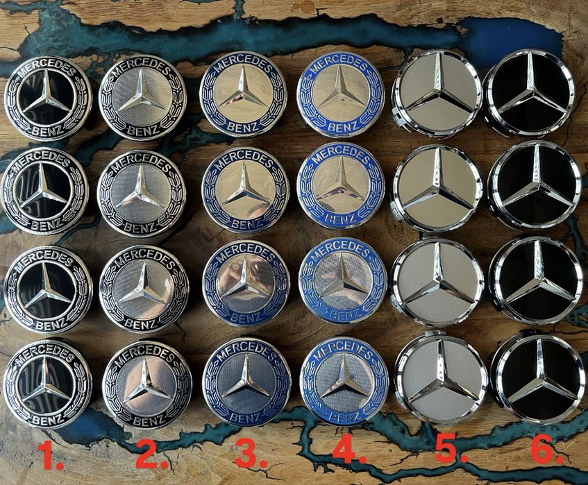 Ковпачки для дисків Mercedes-Benz 75мм.