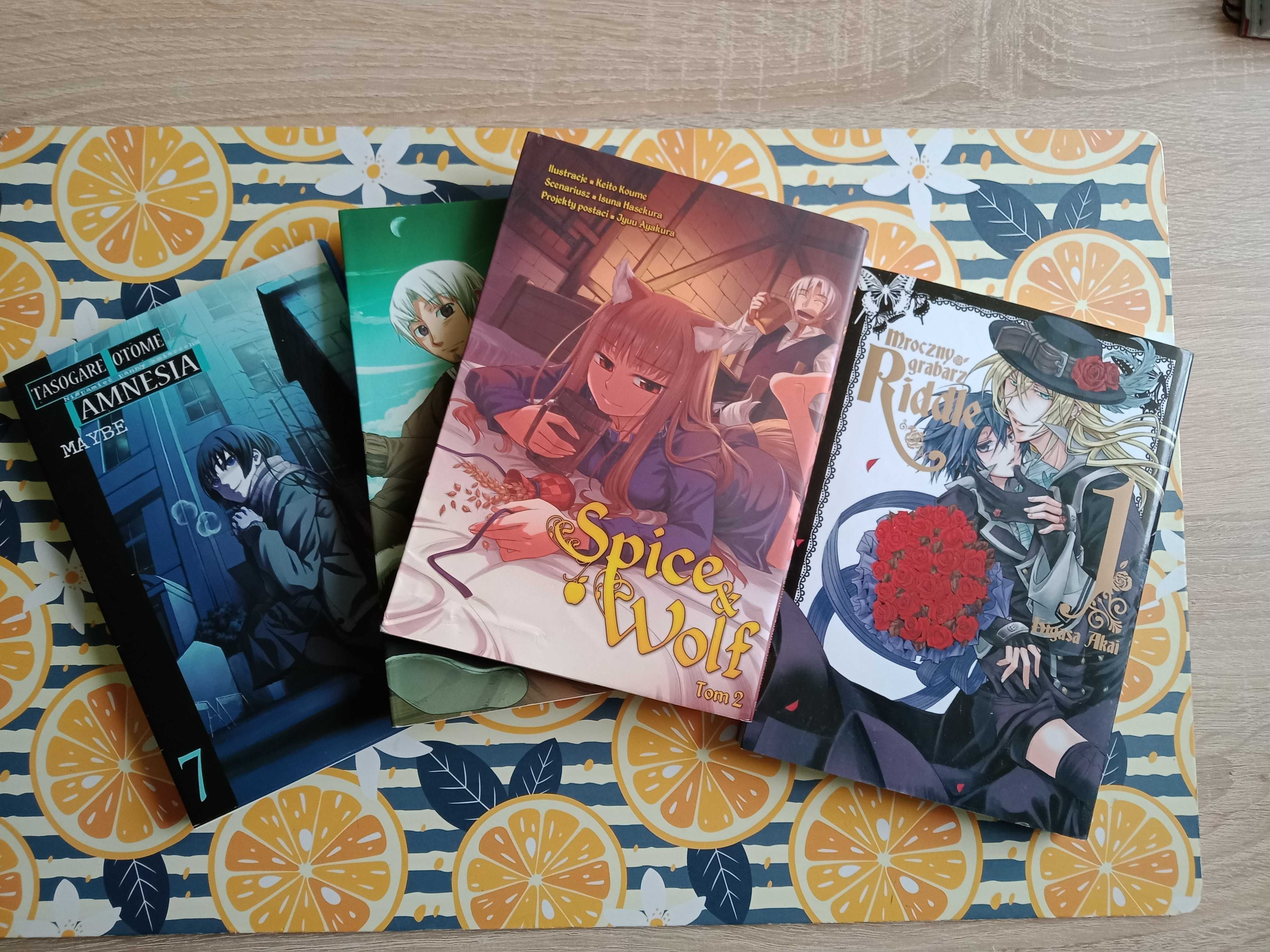 Mangi mroczny grabarz riddle , spice & wolf i  tasogare otome