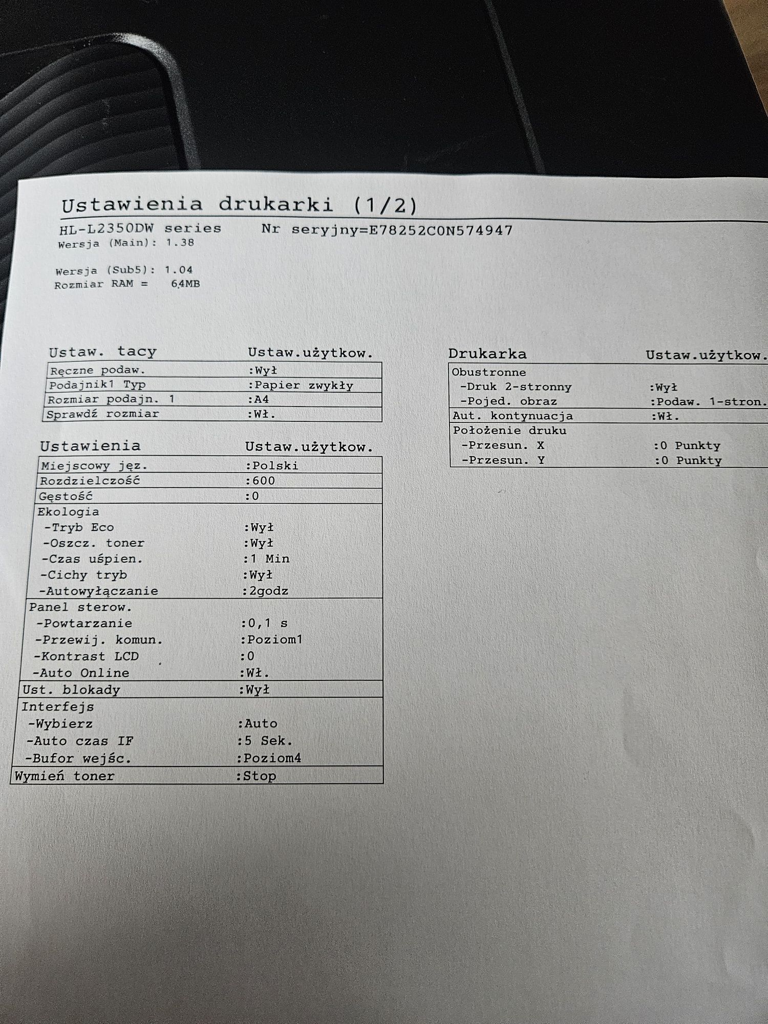 Sprzedam Drukarkę laserową Brother HL-L2350DW