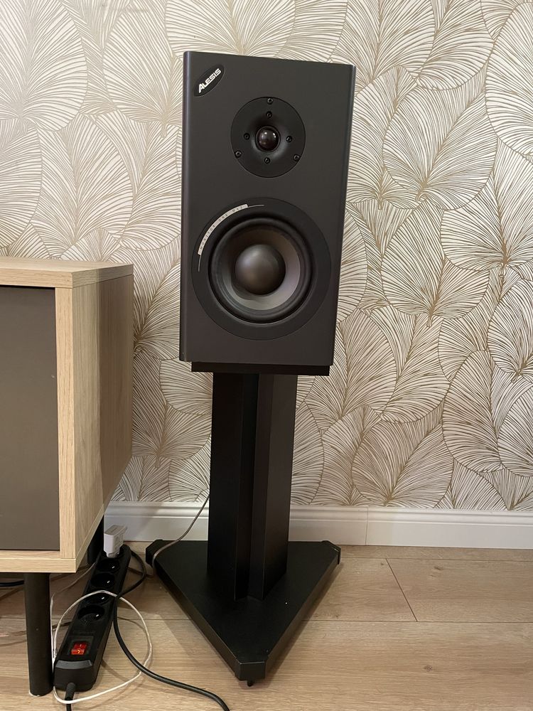 Wzmacniacz lampowy FatMan + Studio Monitory Alesis One MKII + statywy
