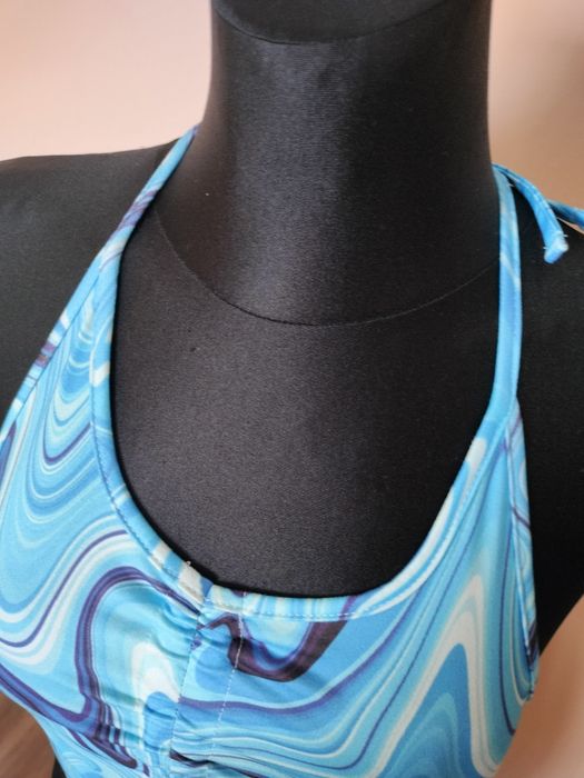 Niebieski crop top letni S