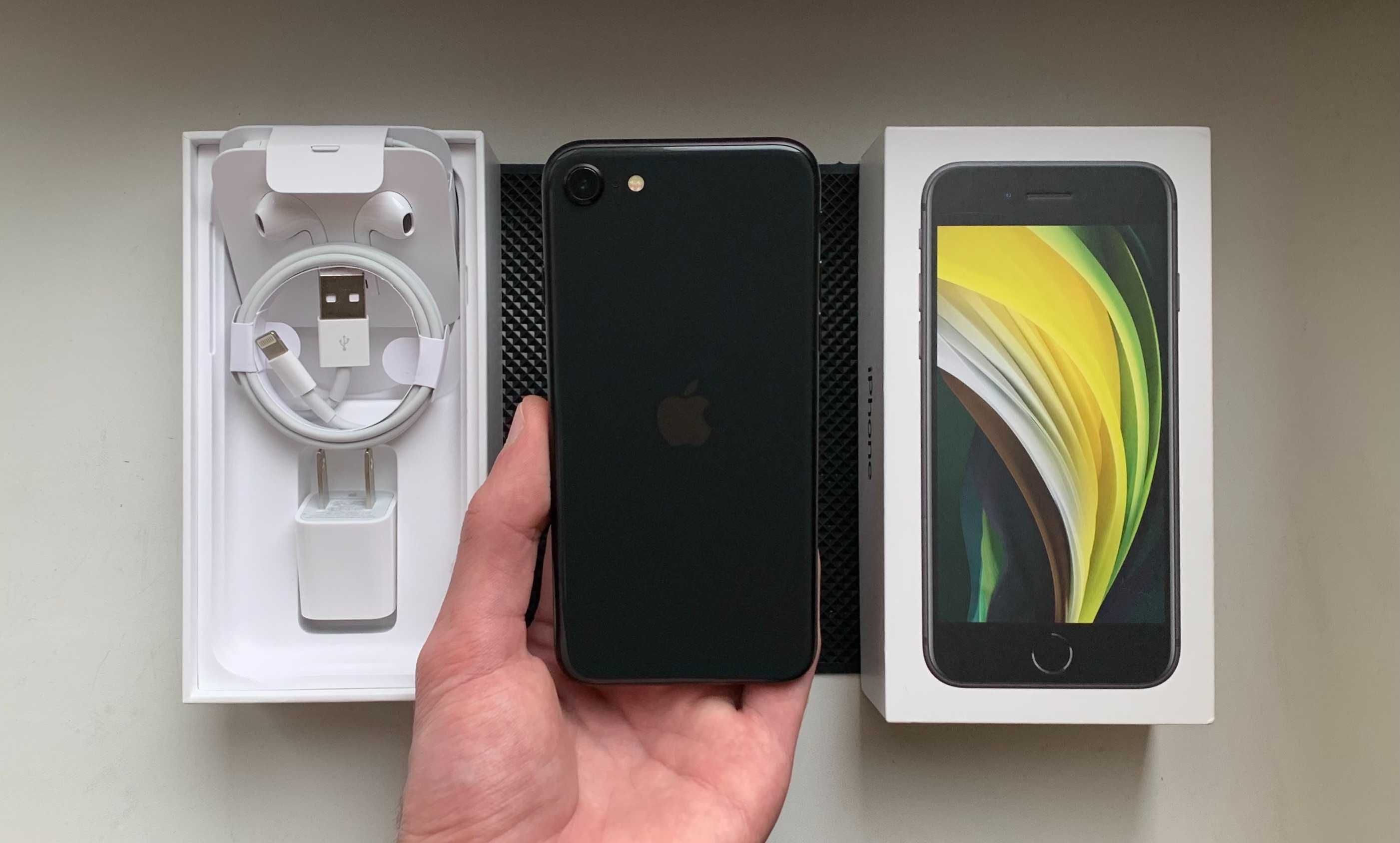 НОВЫЙ - iPhone SE 2020 - 64 гб - NEVERLOCK - 100% АКБ - BLACK