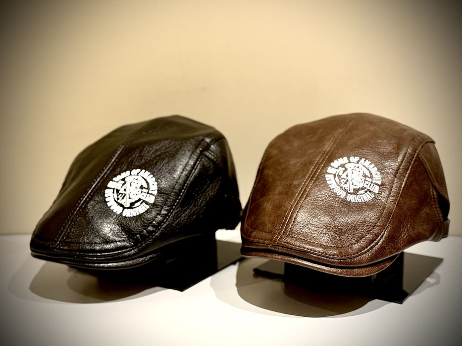 Kaszkiet męski skórzany