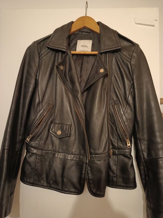 Blusão de couro genuíno
